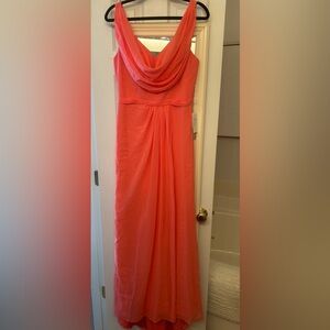 Elegant Coral Evening Gown